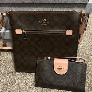 Small Coach crossbody and wallet! Only used once!